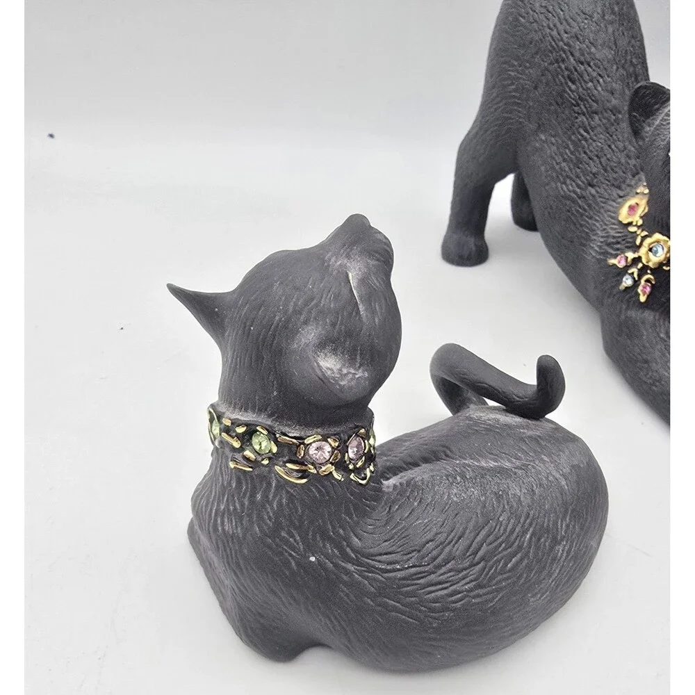 Set of 4 Lenox Jeweled Black Cat Collection